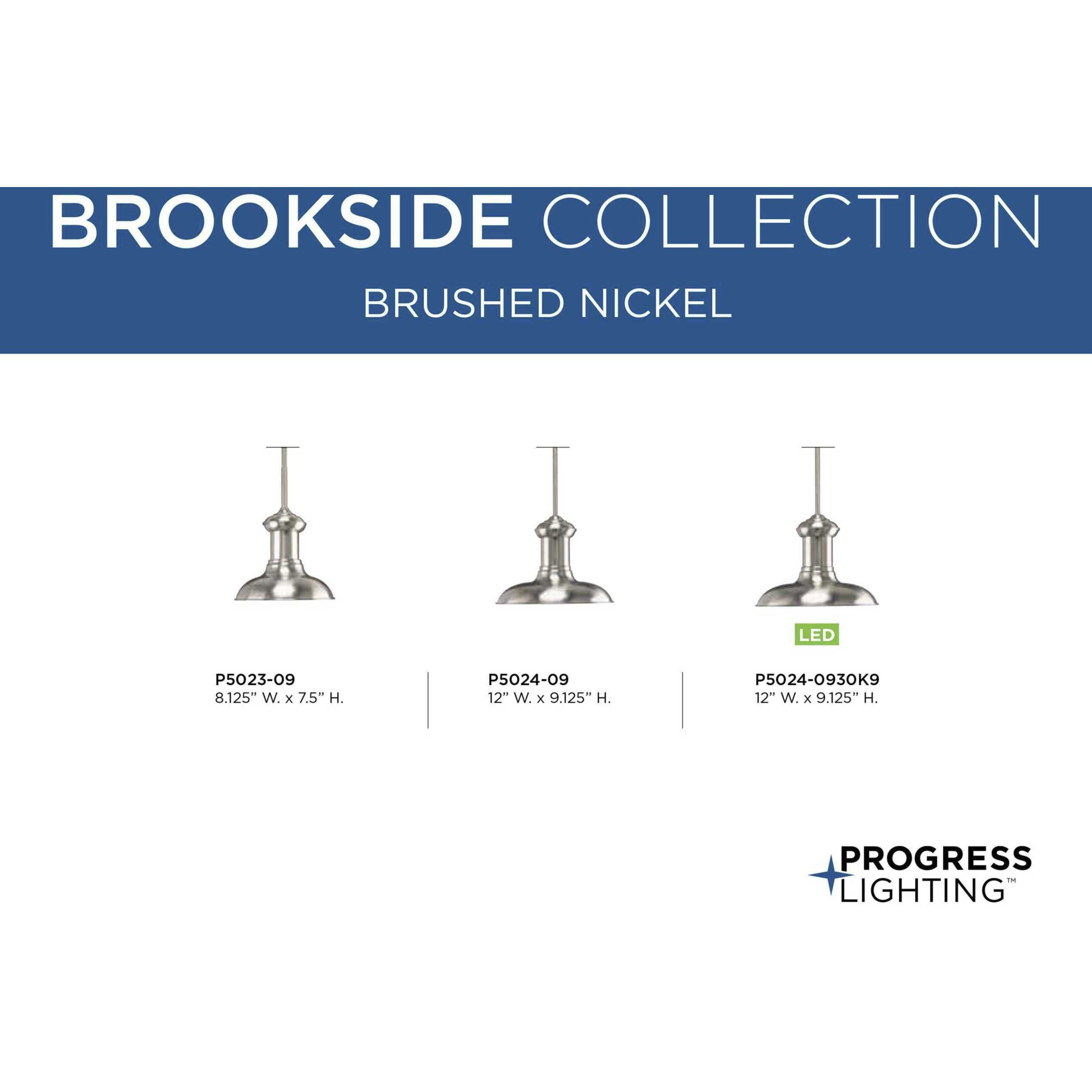 Deila 1 Light 12 inch Brushed Nickel Pendant Ceiling Light